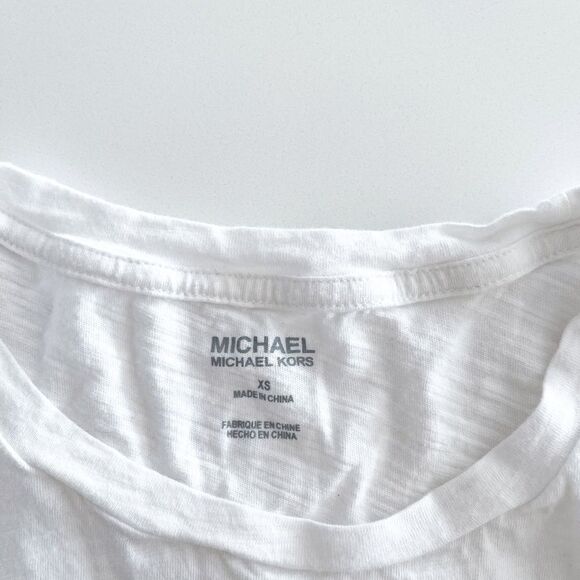 Michael Kors Women's White Crew Neck Cities Short Sleeve T-Shirt Size XS - Picture 4 of 7